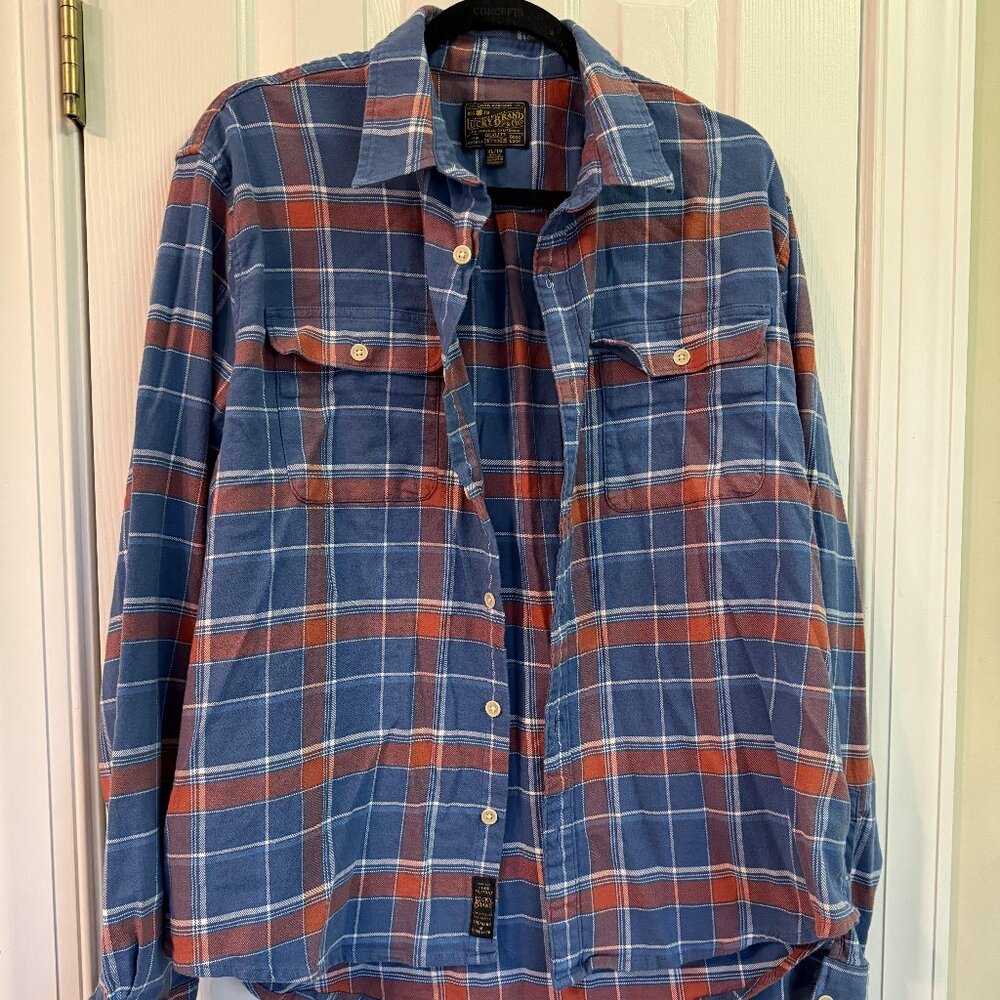 Mens Lucky Brand Flannel Button-up - Size XL